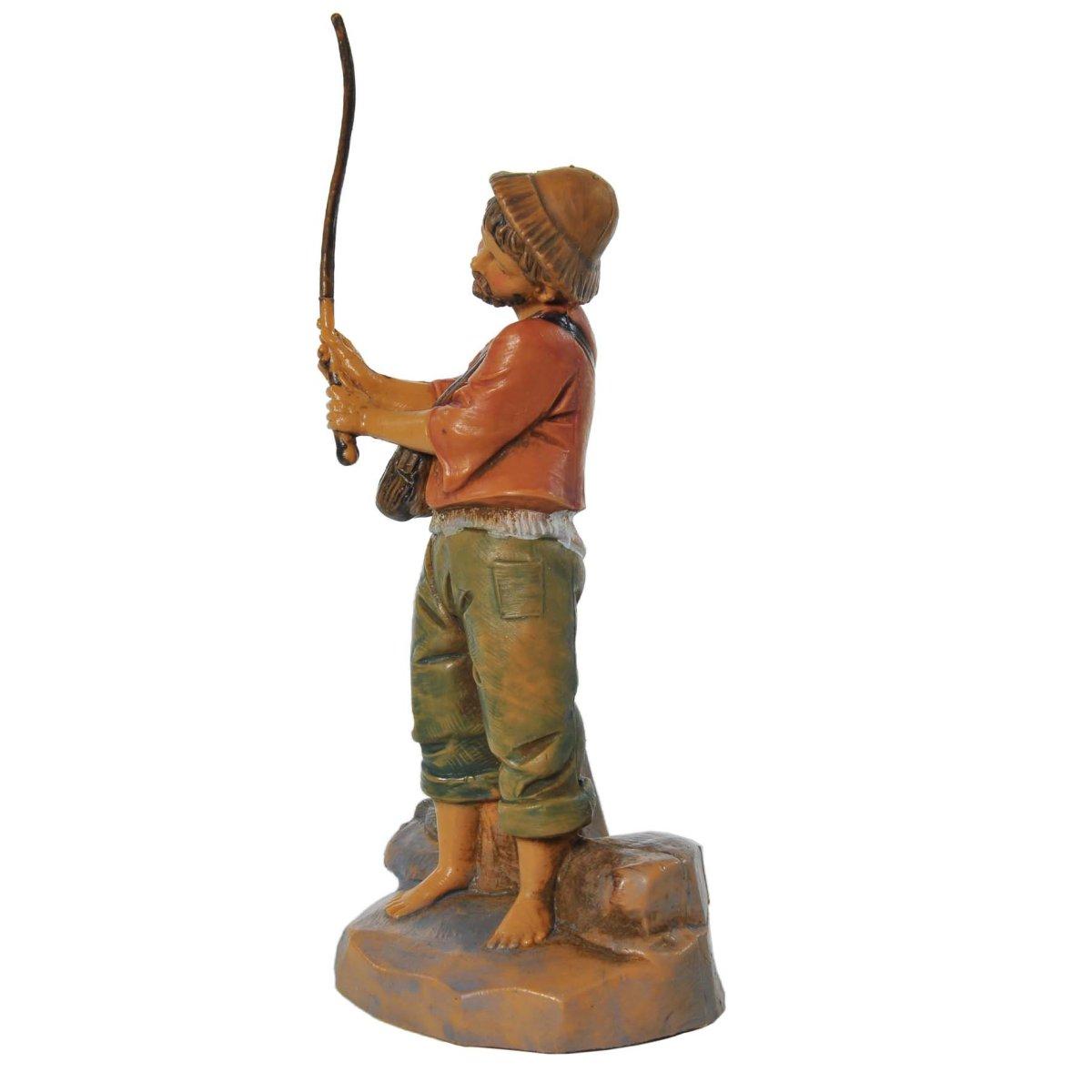 Statua presepe 9.5 cm pescatore di fiume