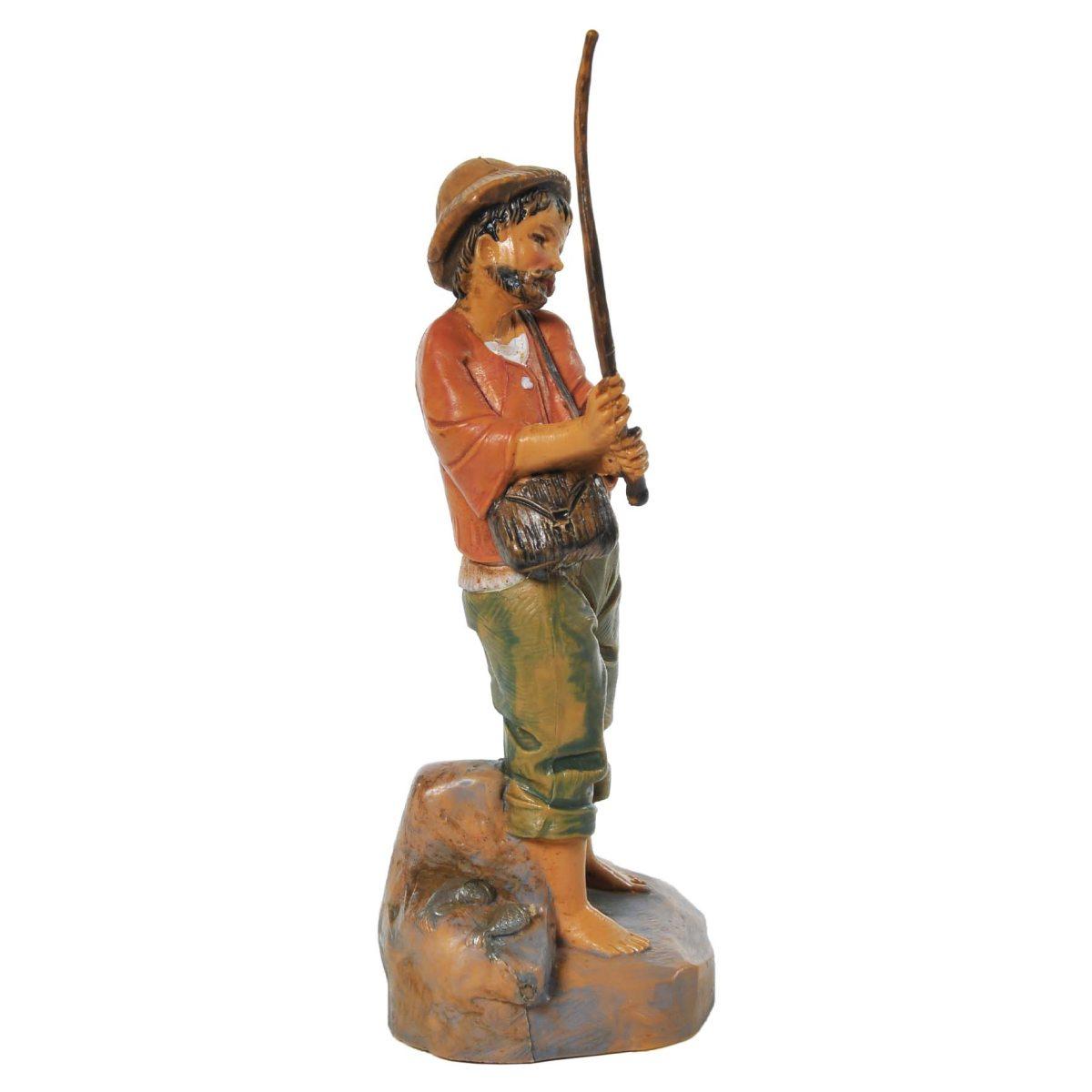 Statua presepe 9.5 cm pescatore di fiume