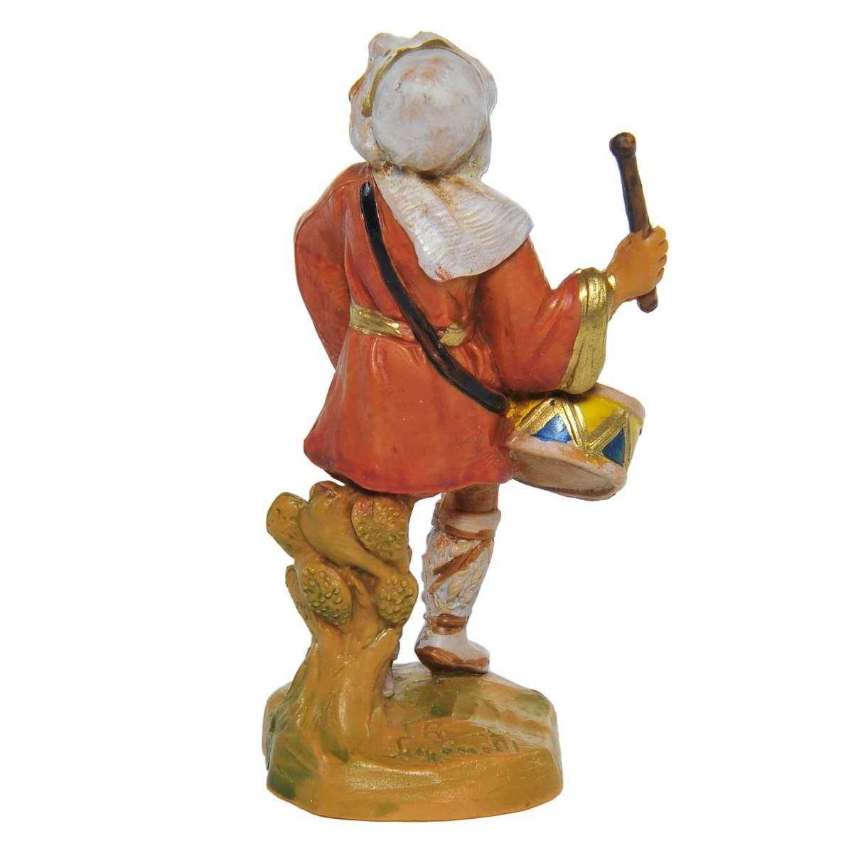 Statua presepe 9.5 cm pastore tamburo