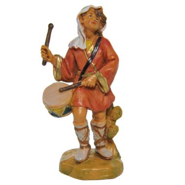 Statua presepe 9.5 cm pastore tamburo