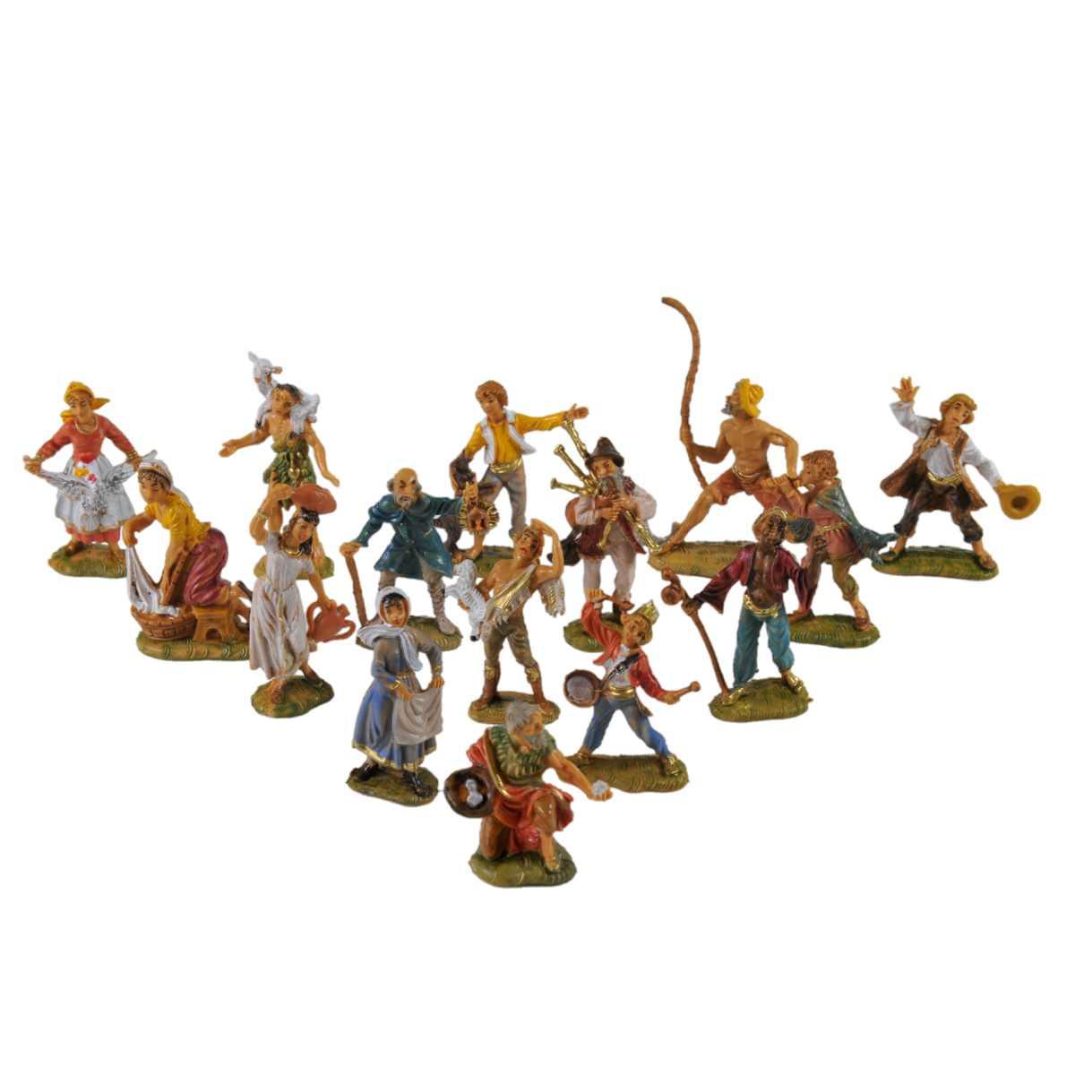 Statua presepe 4 cm pastori assortiti