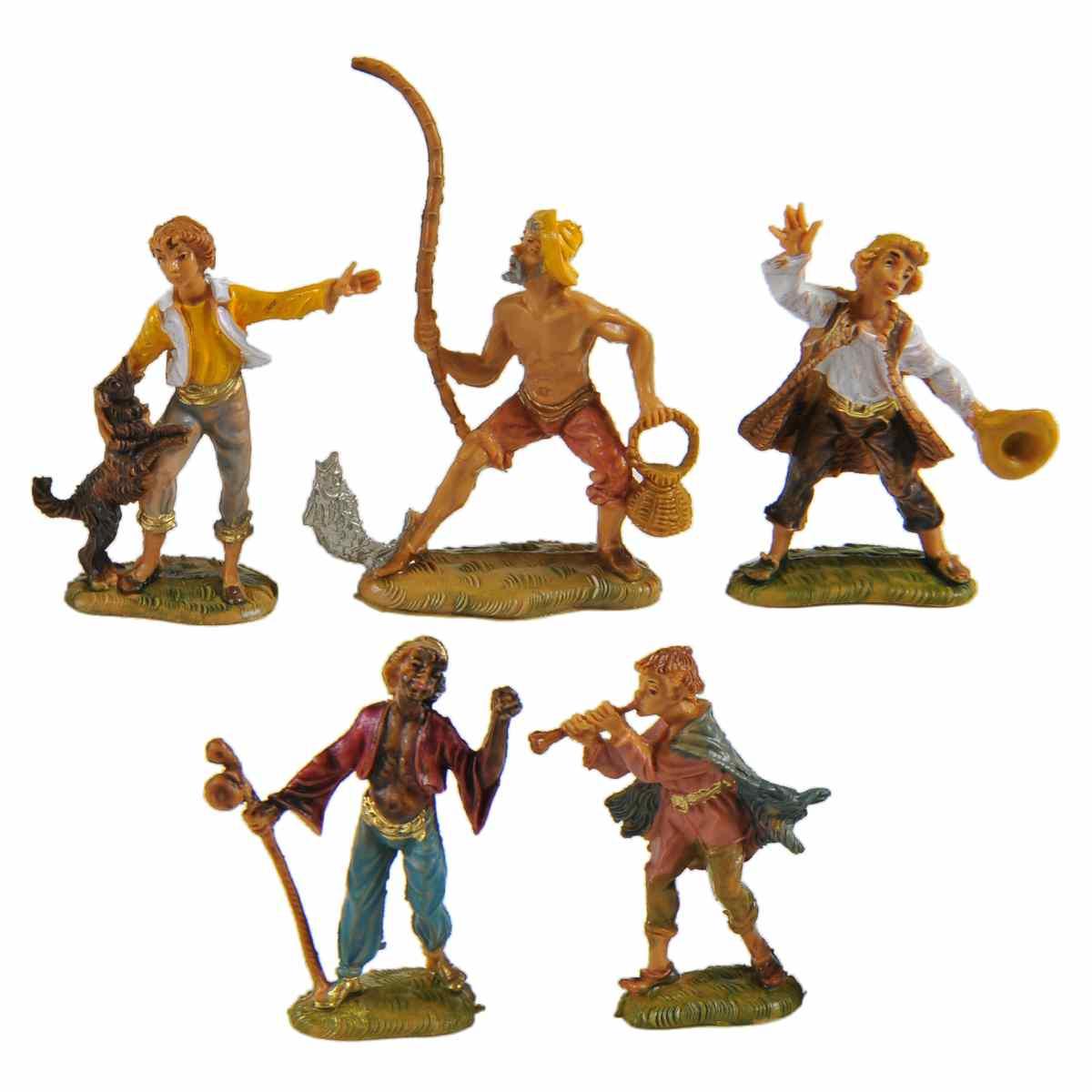 Statua presepe 4 cm pastori assortiti