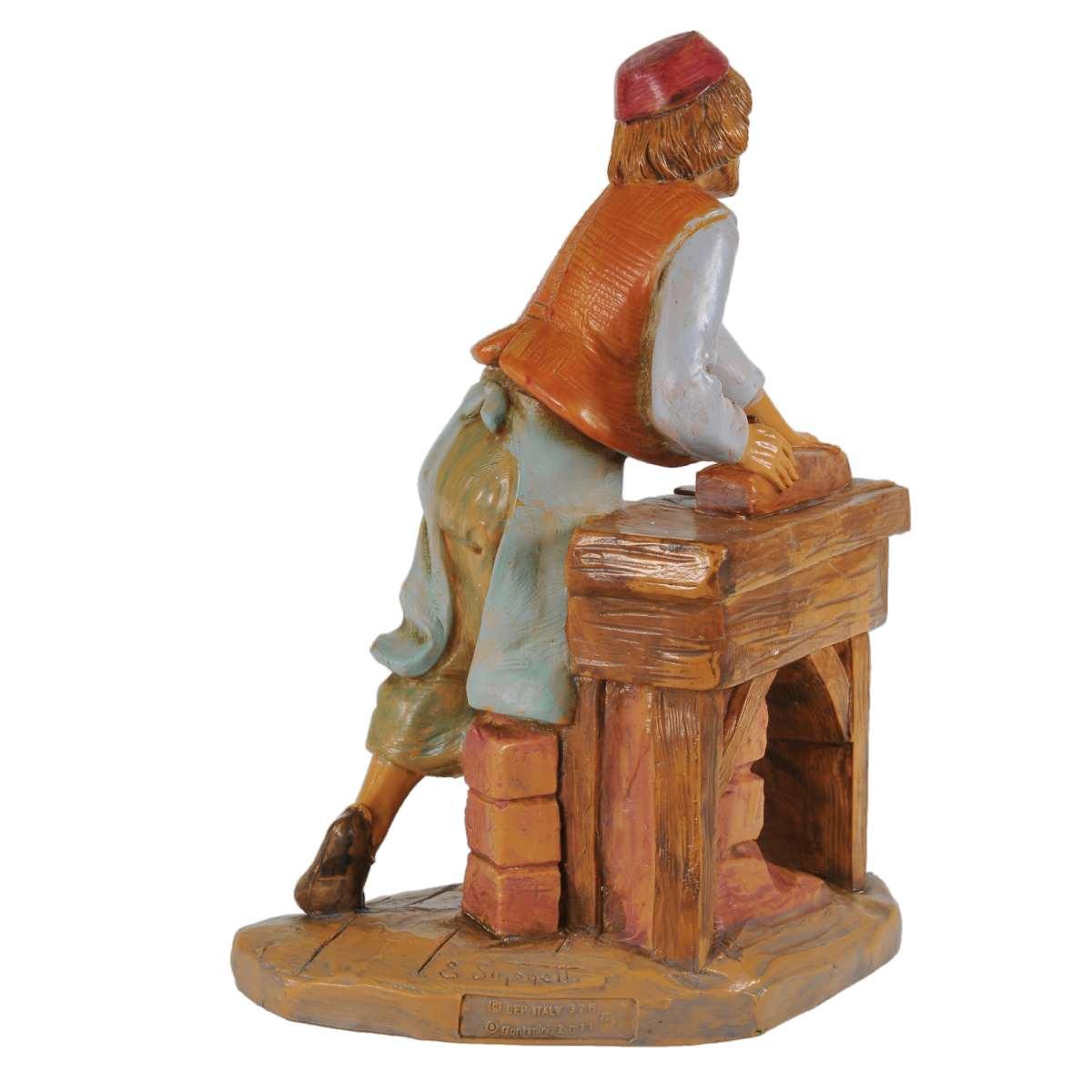 Statua presepe 19 cm falegname banco lavoro