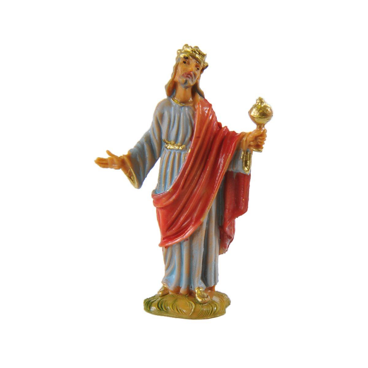 Statua presepe 4 cm re magio melchiorre