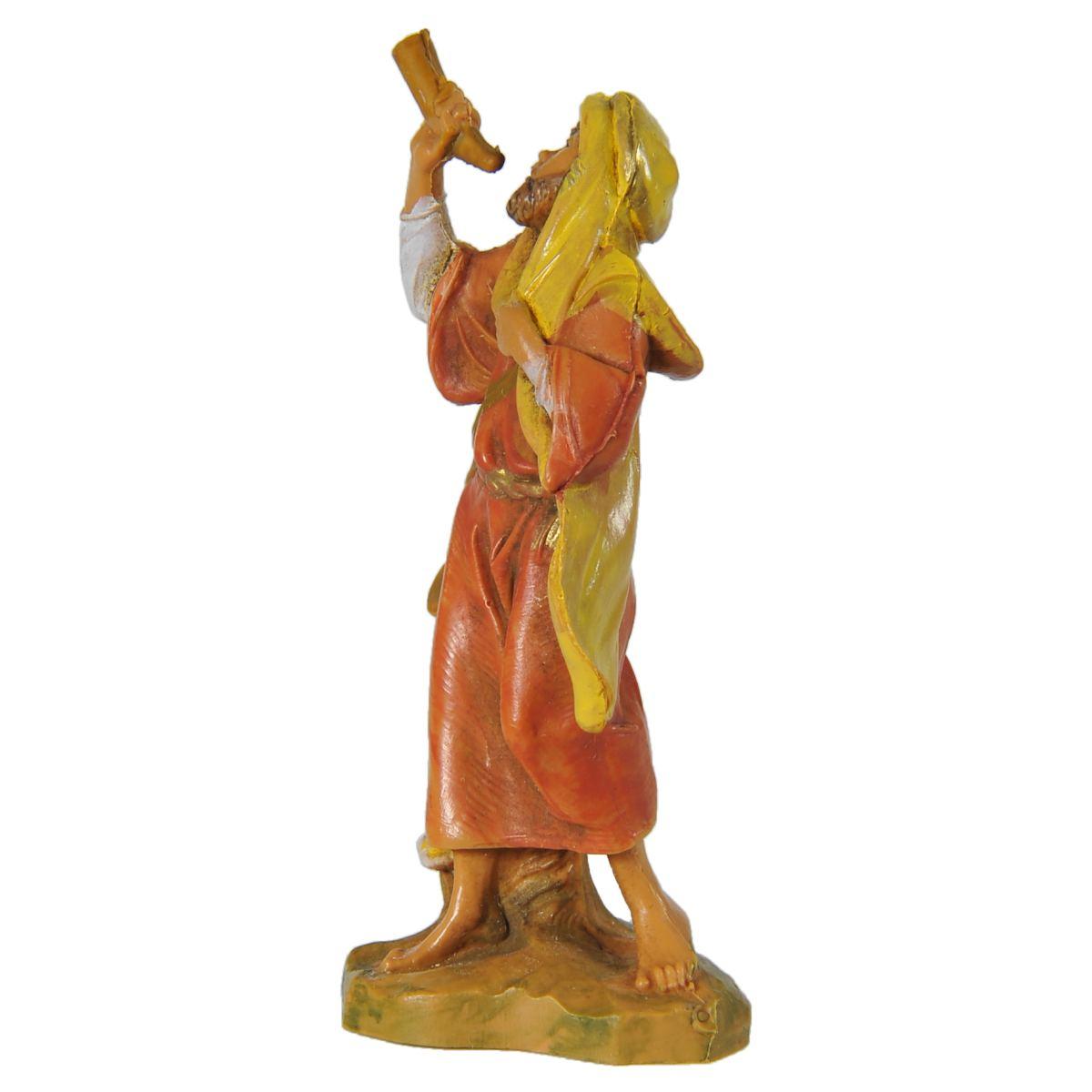 Statua presepe 6.5 cm pastore corno