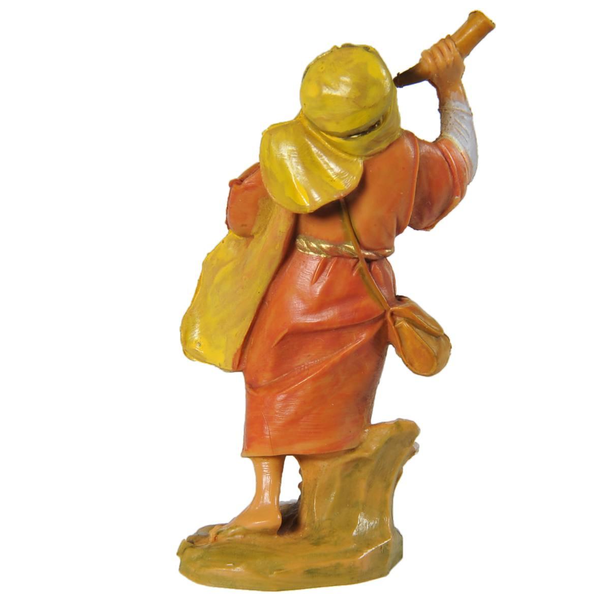 Statua presepe 6.5 cm pastore corno