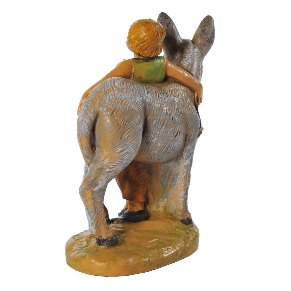 Statua presepe 12 cm nisan bambino asino