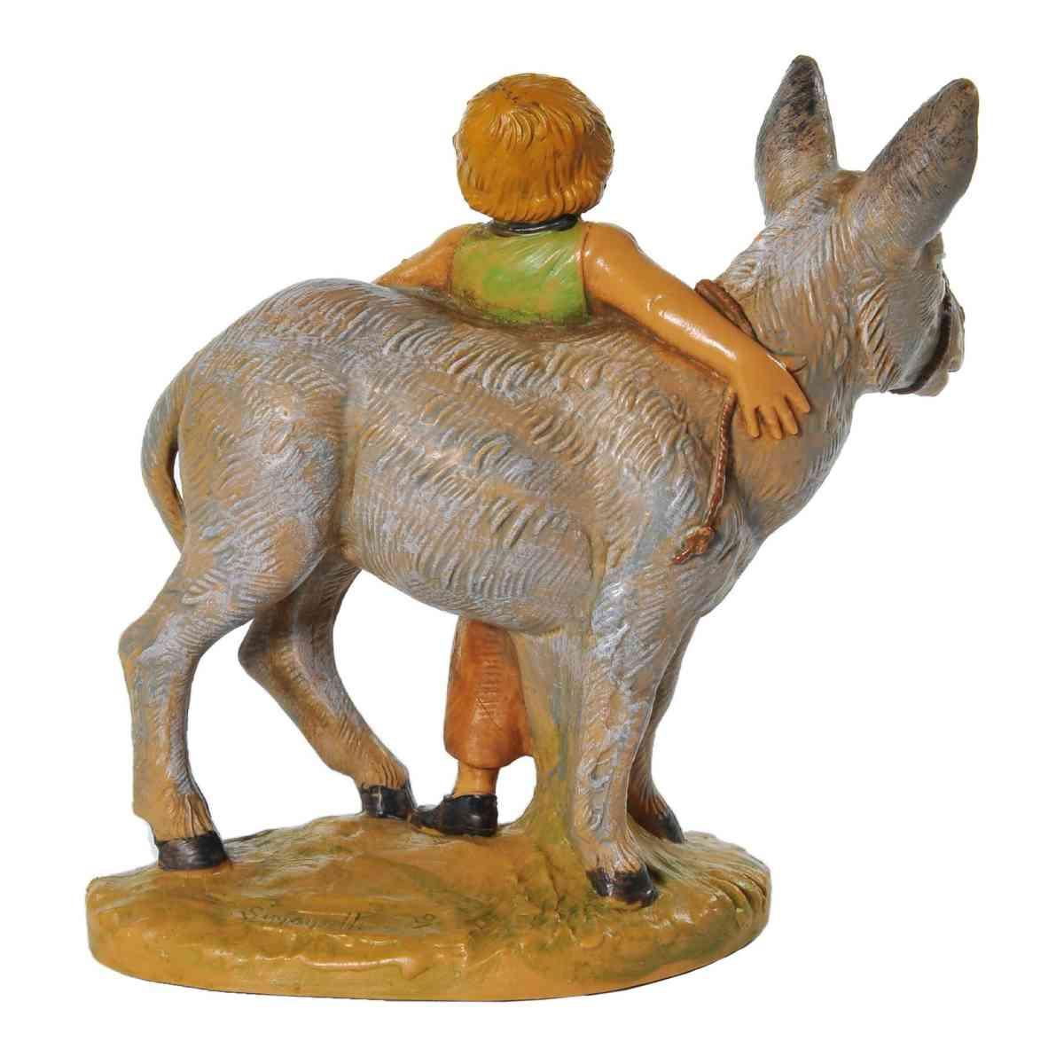 Statua presepe 12 cm nisan bambino asino