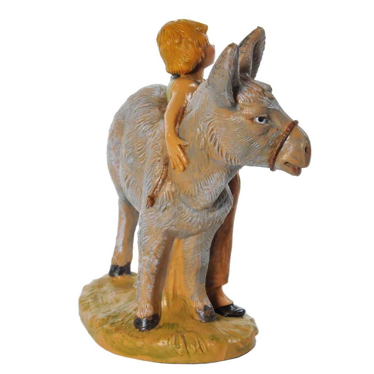 Statua presepe 12 cm nisan bambino asino