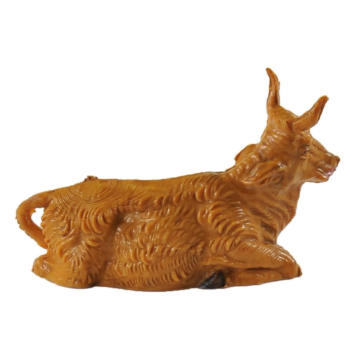 Statua presepe 4 cm bue sdraiato