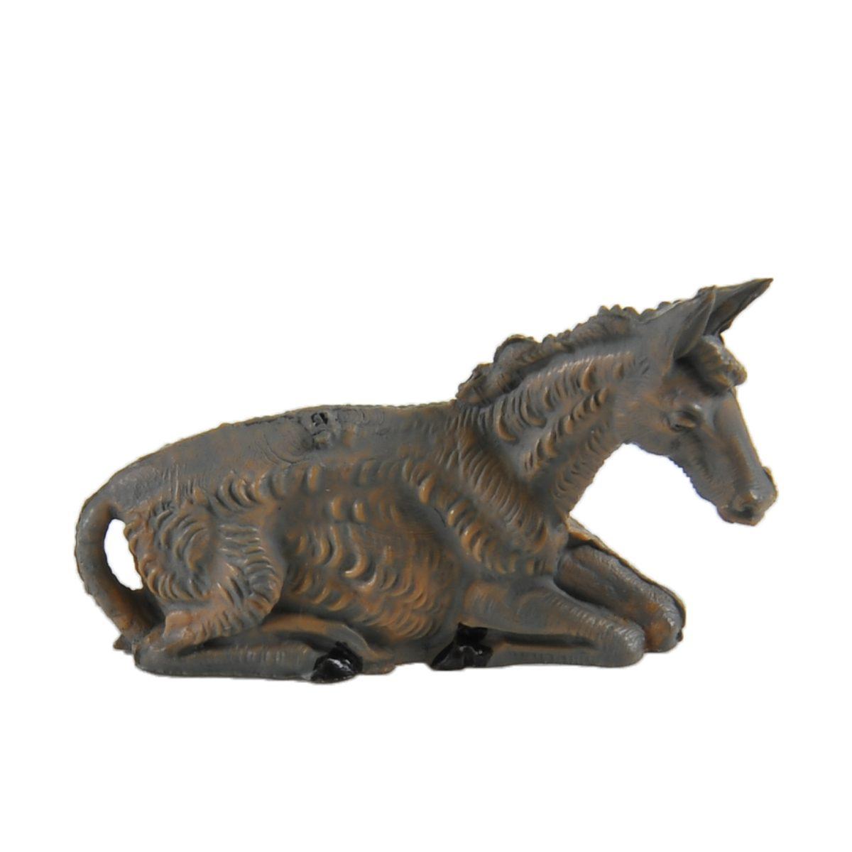 Statua presepe 4 cm asino sdraiato