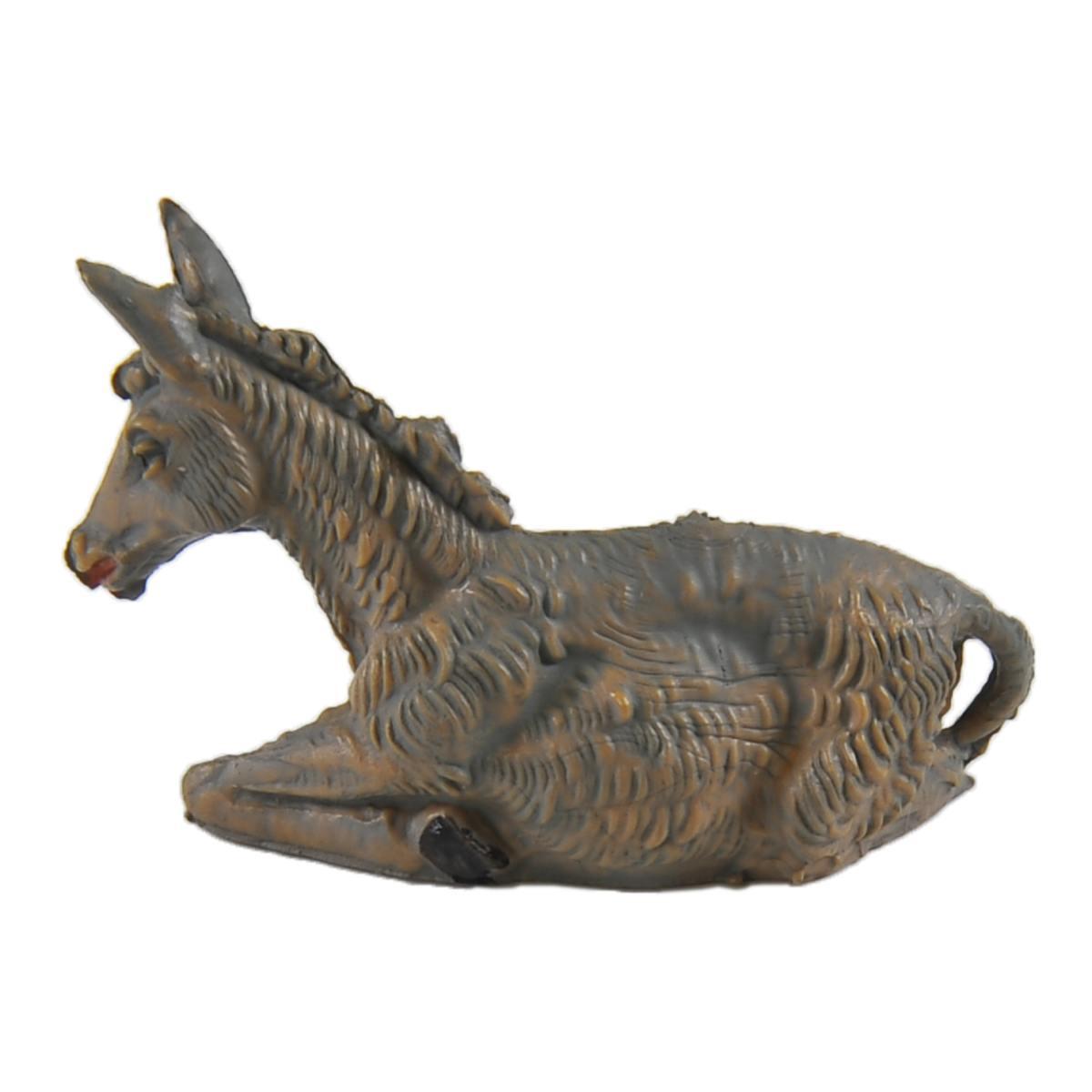 Statua presepe 4 cm asino sdraiato