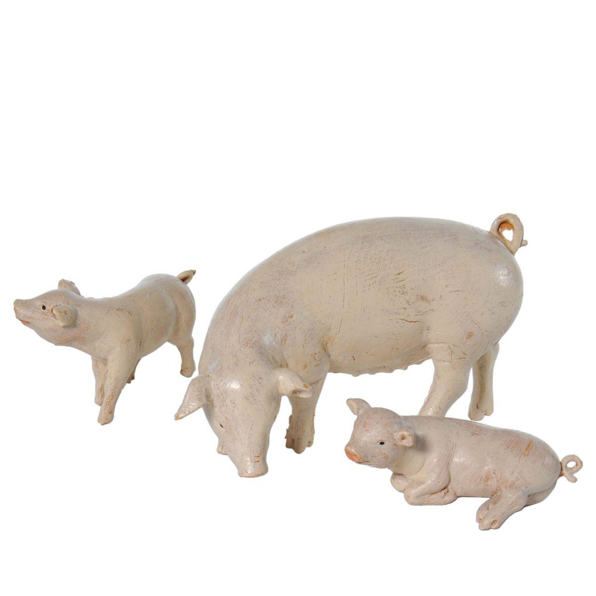 Statua presepe 19 cm maiali