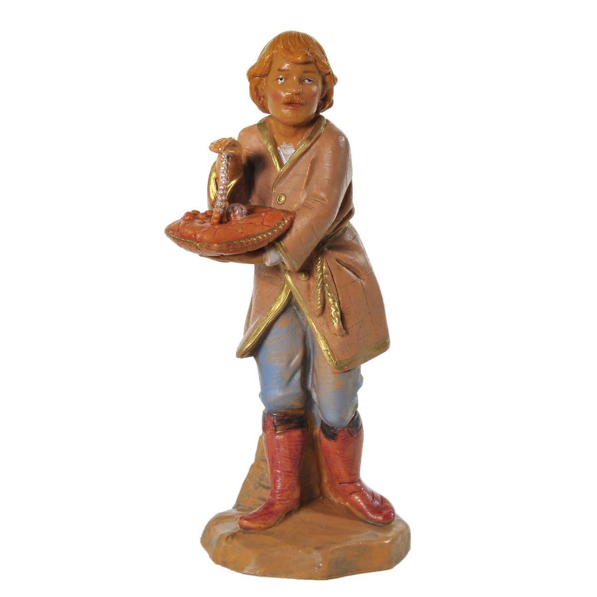 Statua presepe 12 cm venditore gioielli