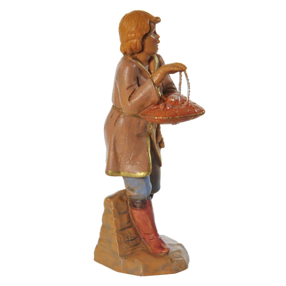 Statua presepe 12 cm venditore gioielli