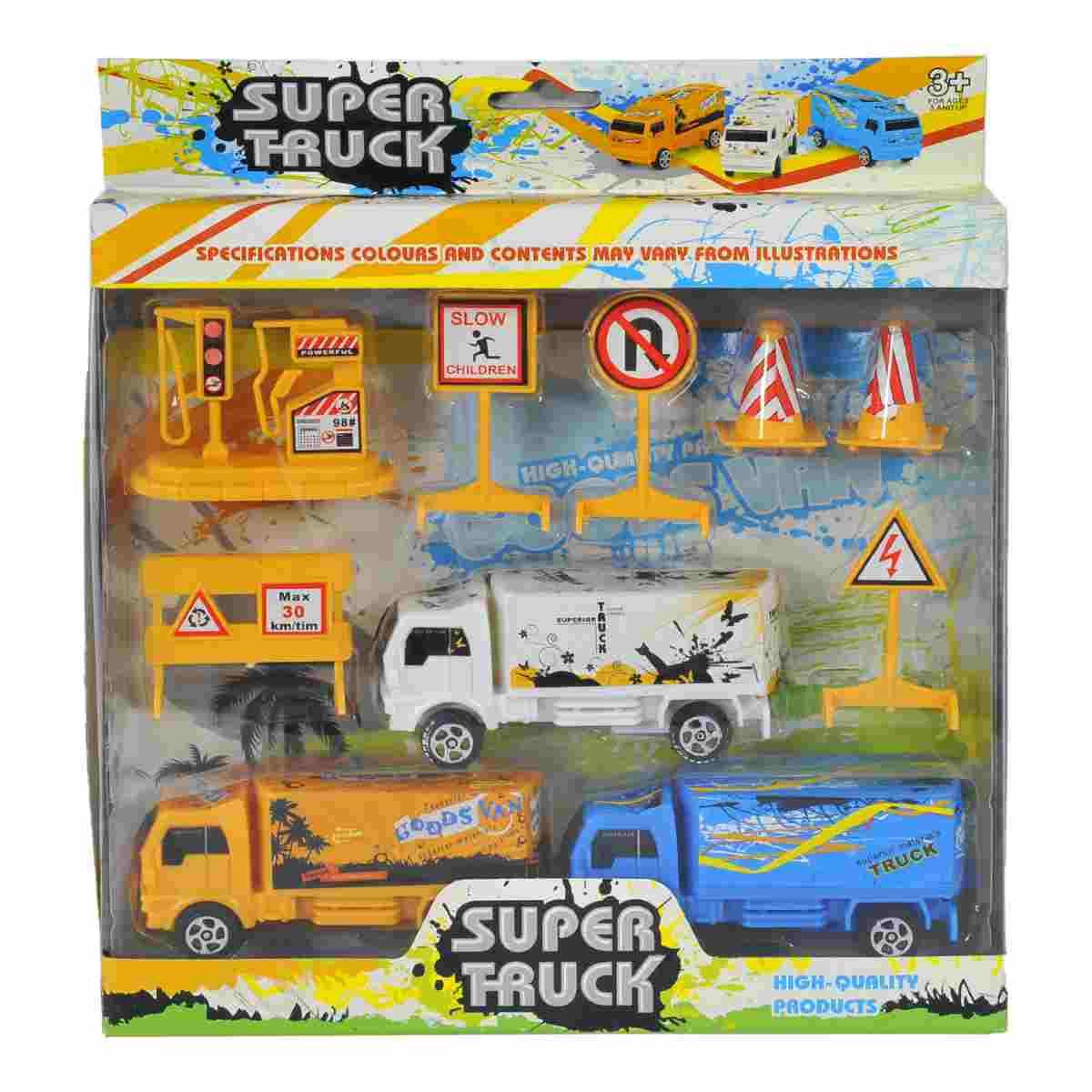 Gioco automezzi lavoro super truk Set 10 pz