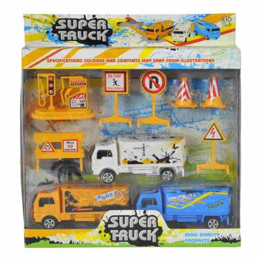 Gioco automezzi lavoro super truk Set 10 pz