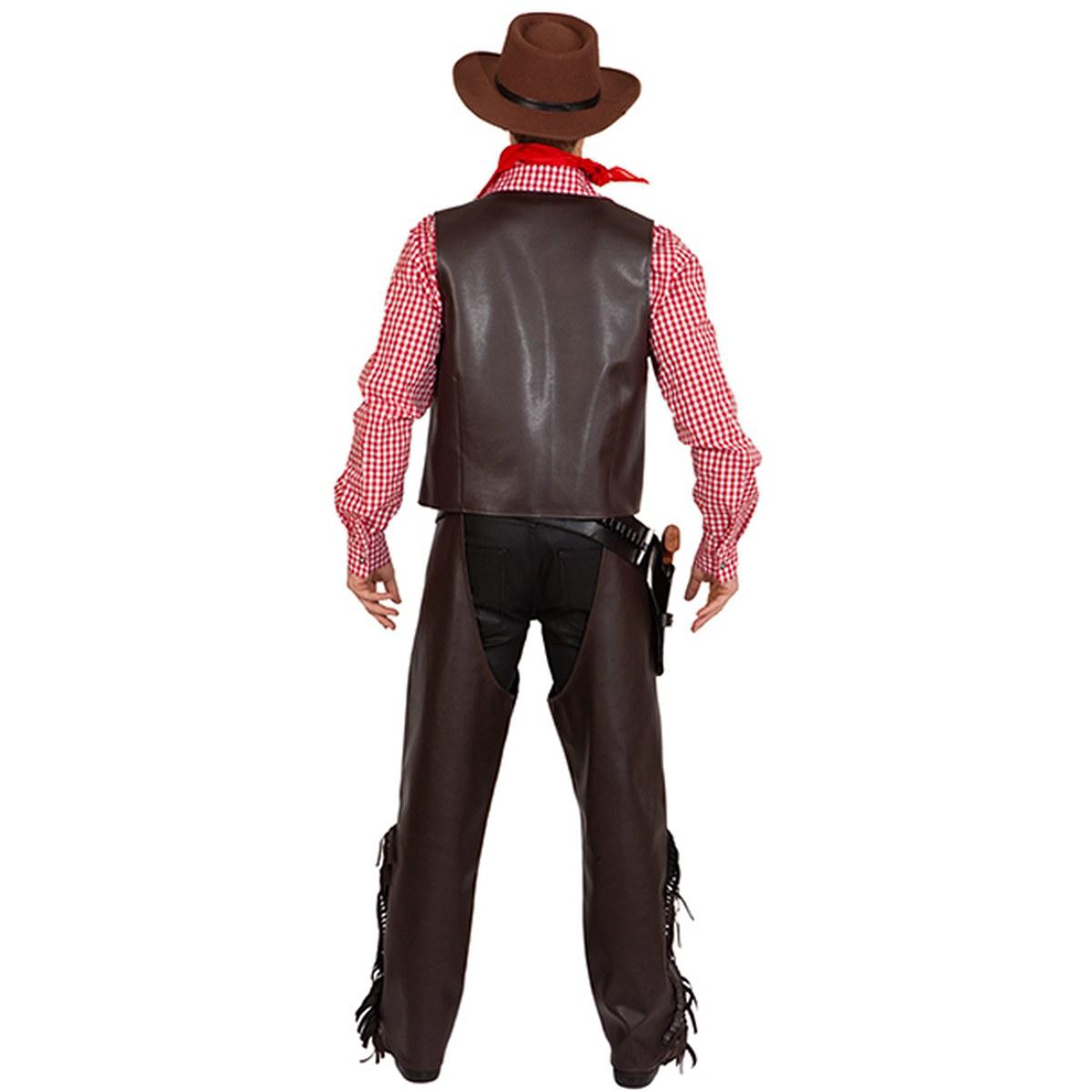 Gambali chaps cowboy ecopelle marroni