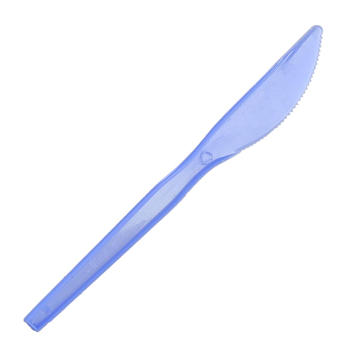 Posate party coltello pvc azzurro 24 pz