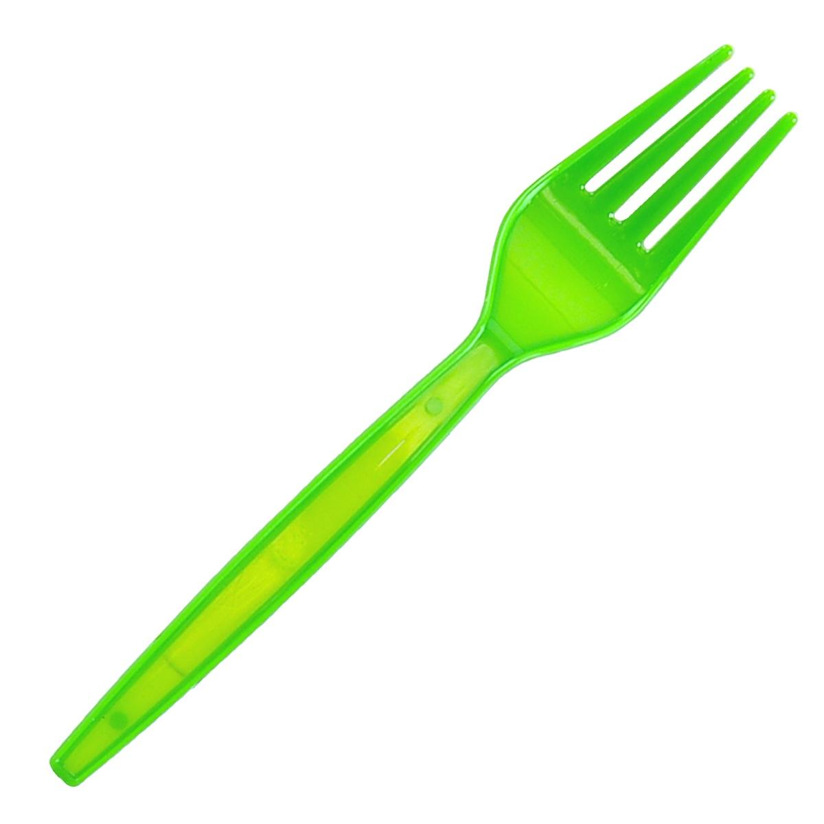 Posate party forchetta pvc verde coccinella 24 pz