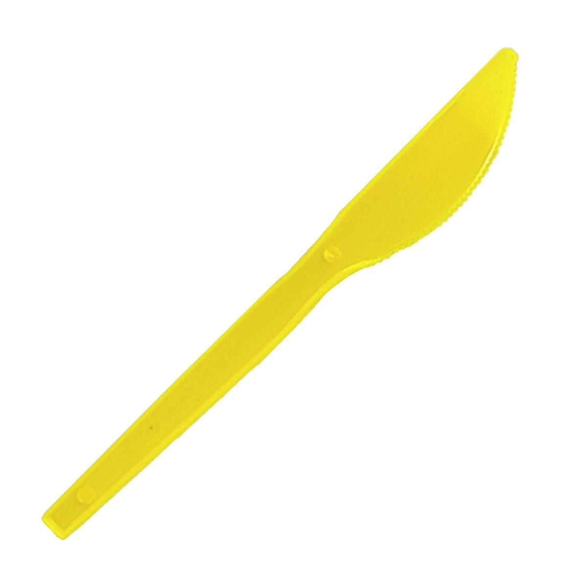 Posate party coltello pvc giallo coccinella 30 pz