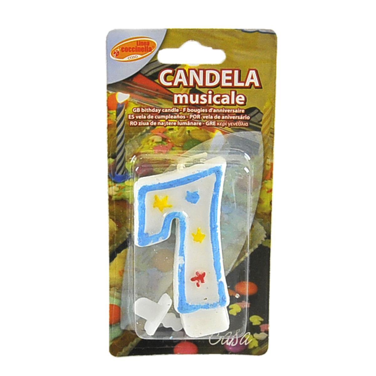 Candelina compleanno n 7 giallo