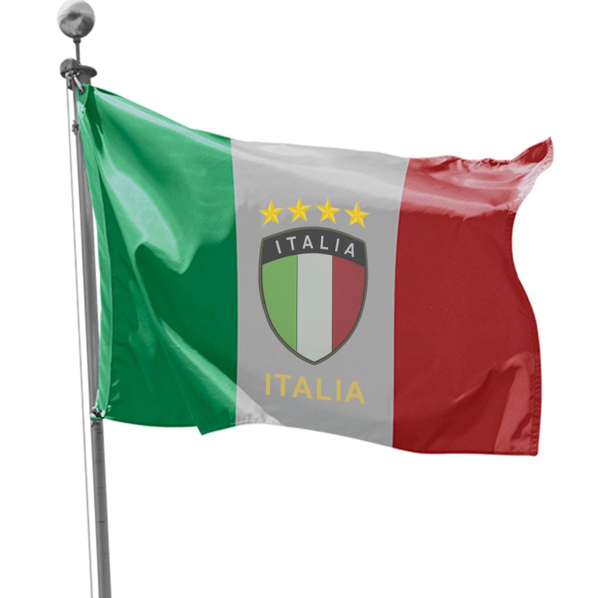 Bandiera italia asta da