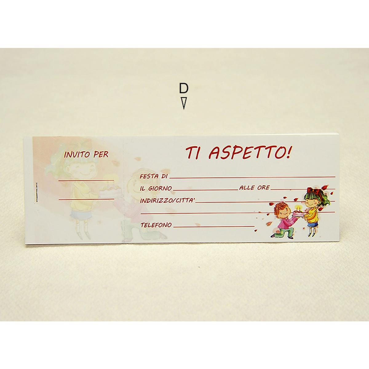 Biglietti invito alla festa 10 pz