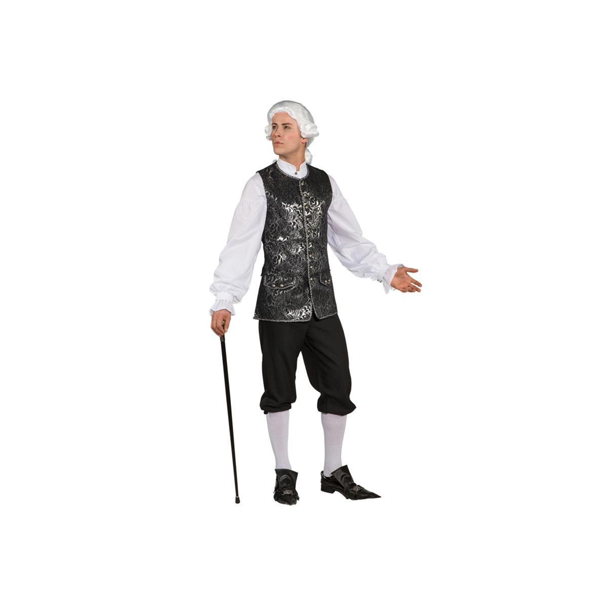 Costume gilet conte nero argento
