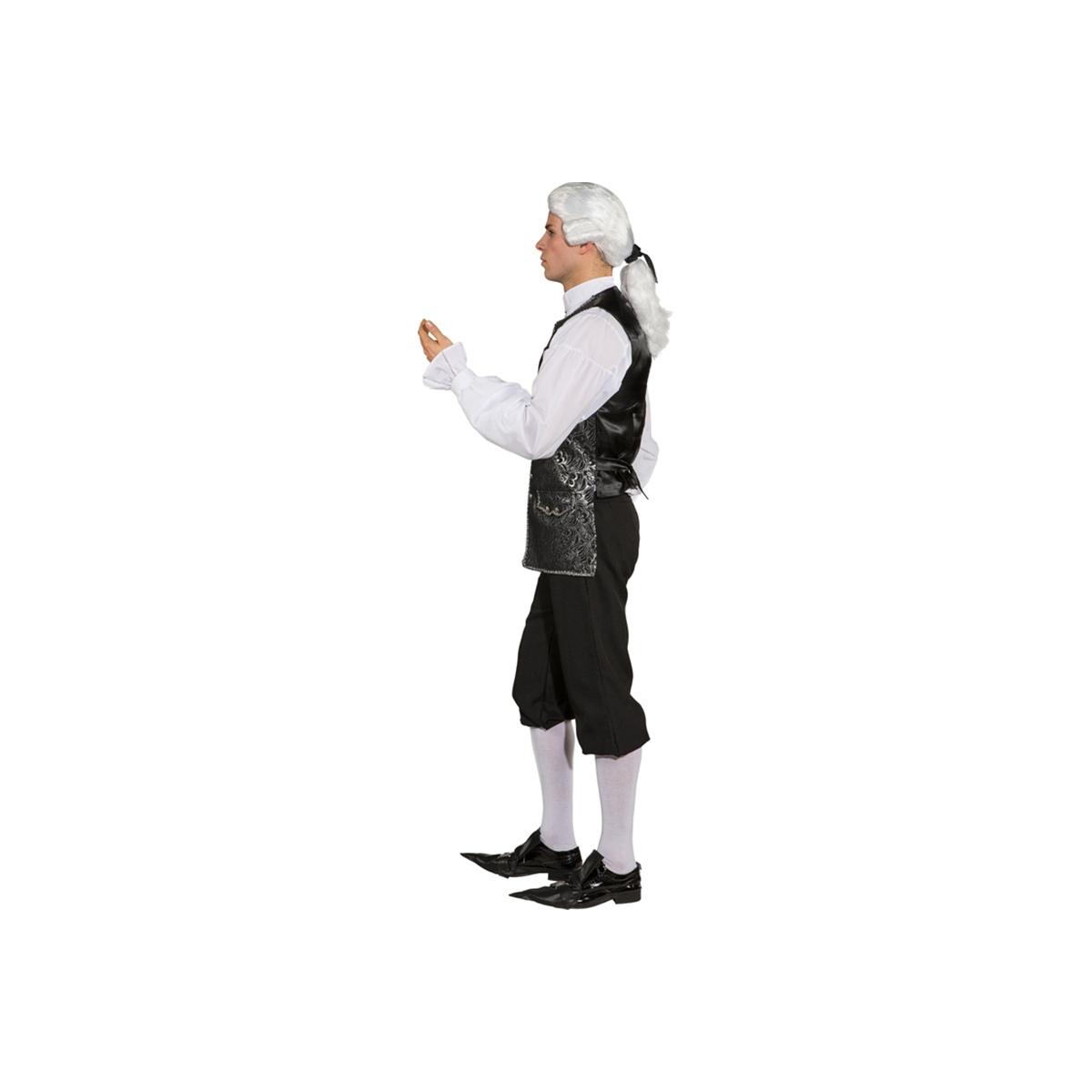 Costume gilet conte nero argento