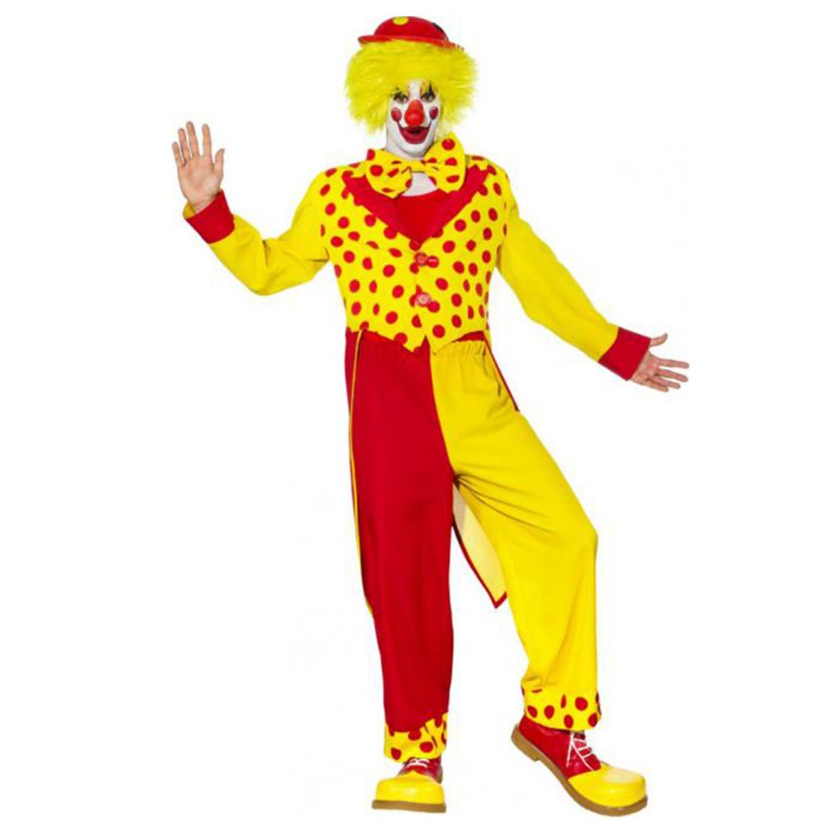 Costume clown giallo rosso