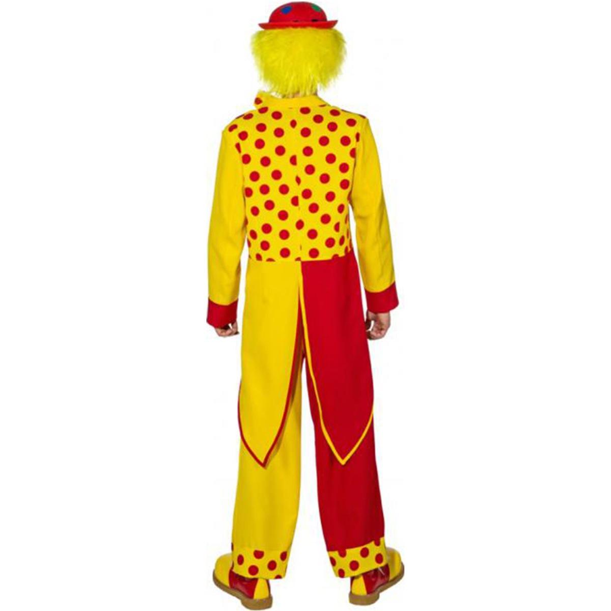 Costume clown giallo rosso
