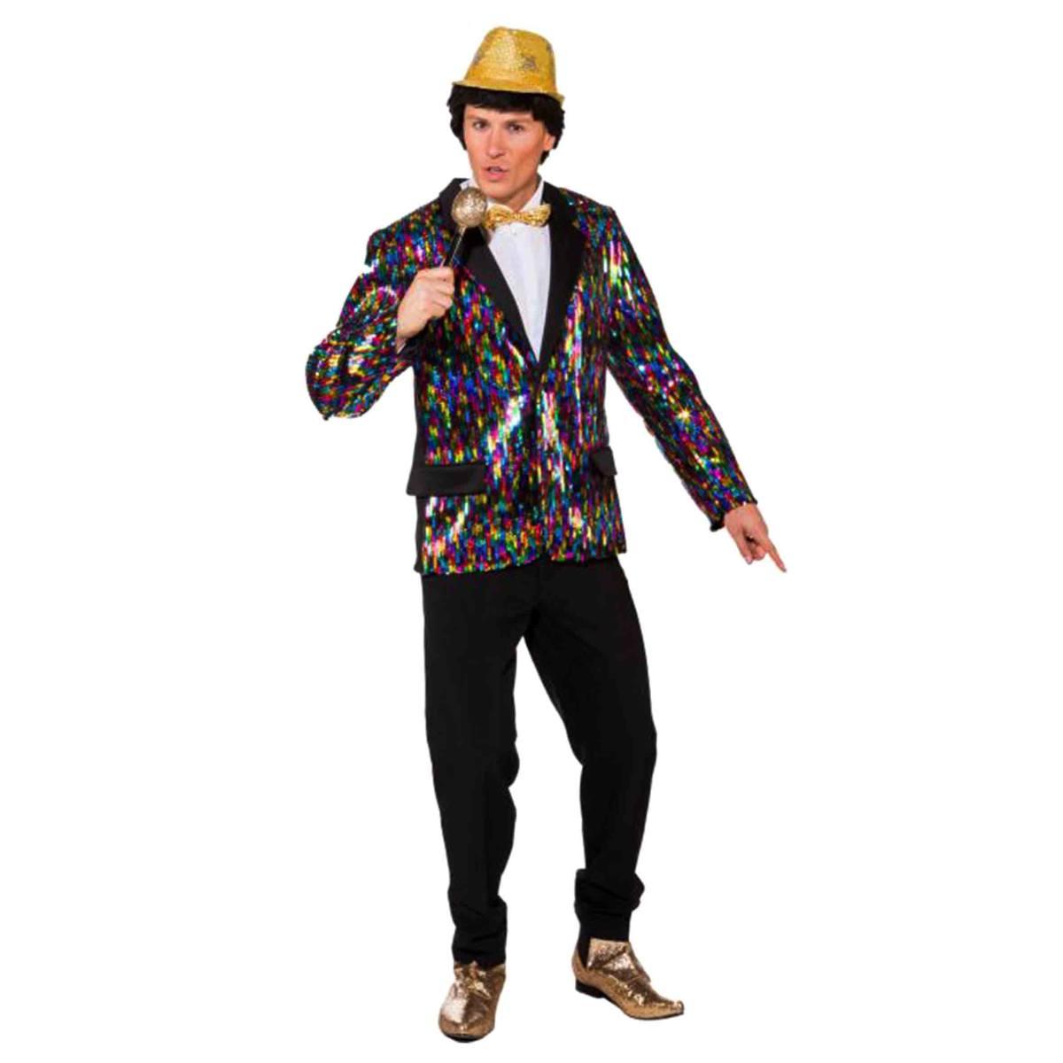 Giacca disco paillettes multicolor