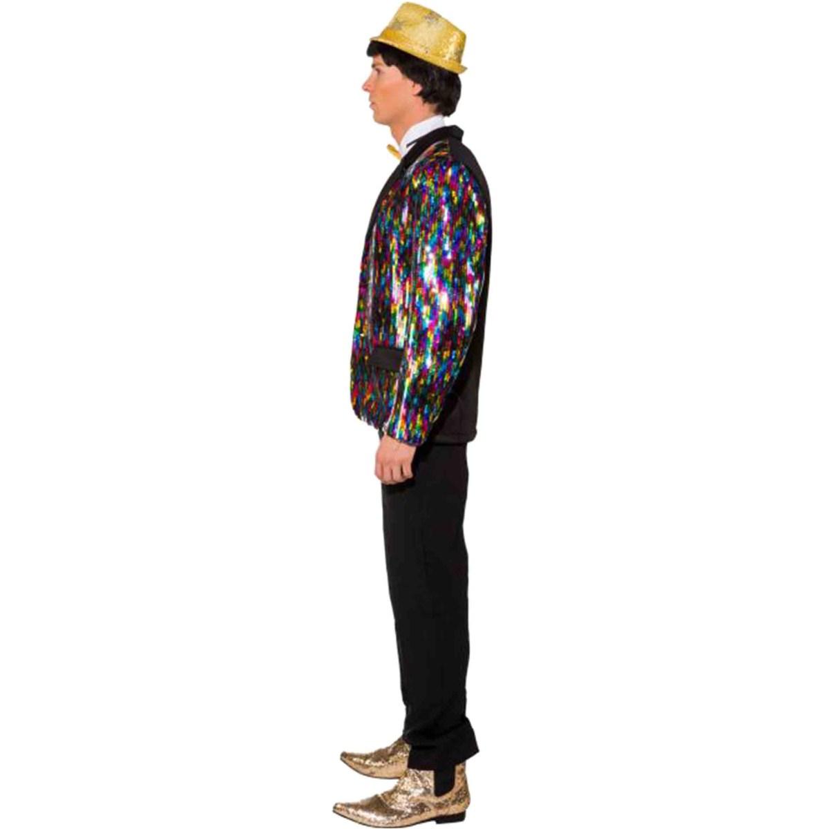 Giacca disco paillettes multicolor