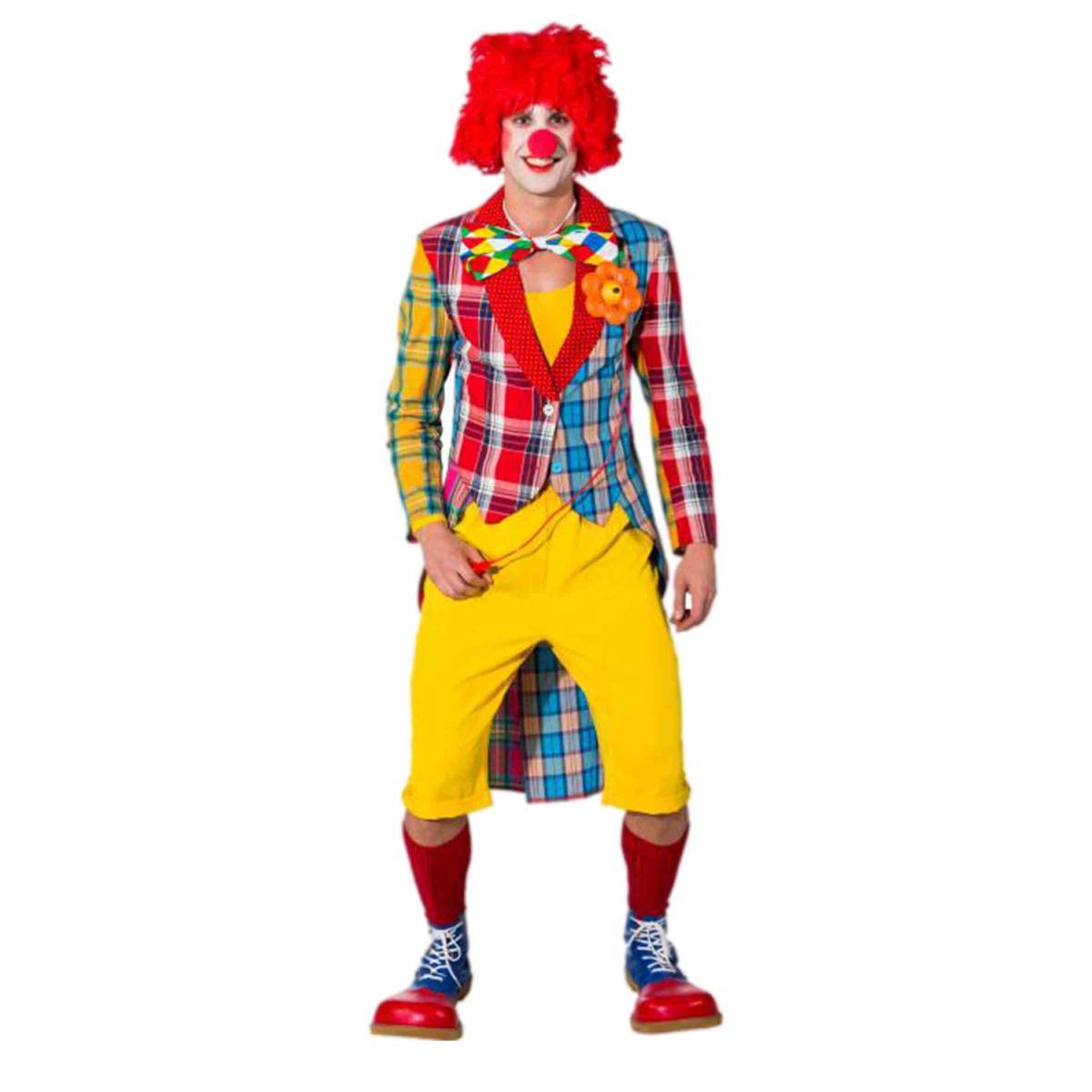 Giacca frack clown quadretti modello a