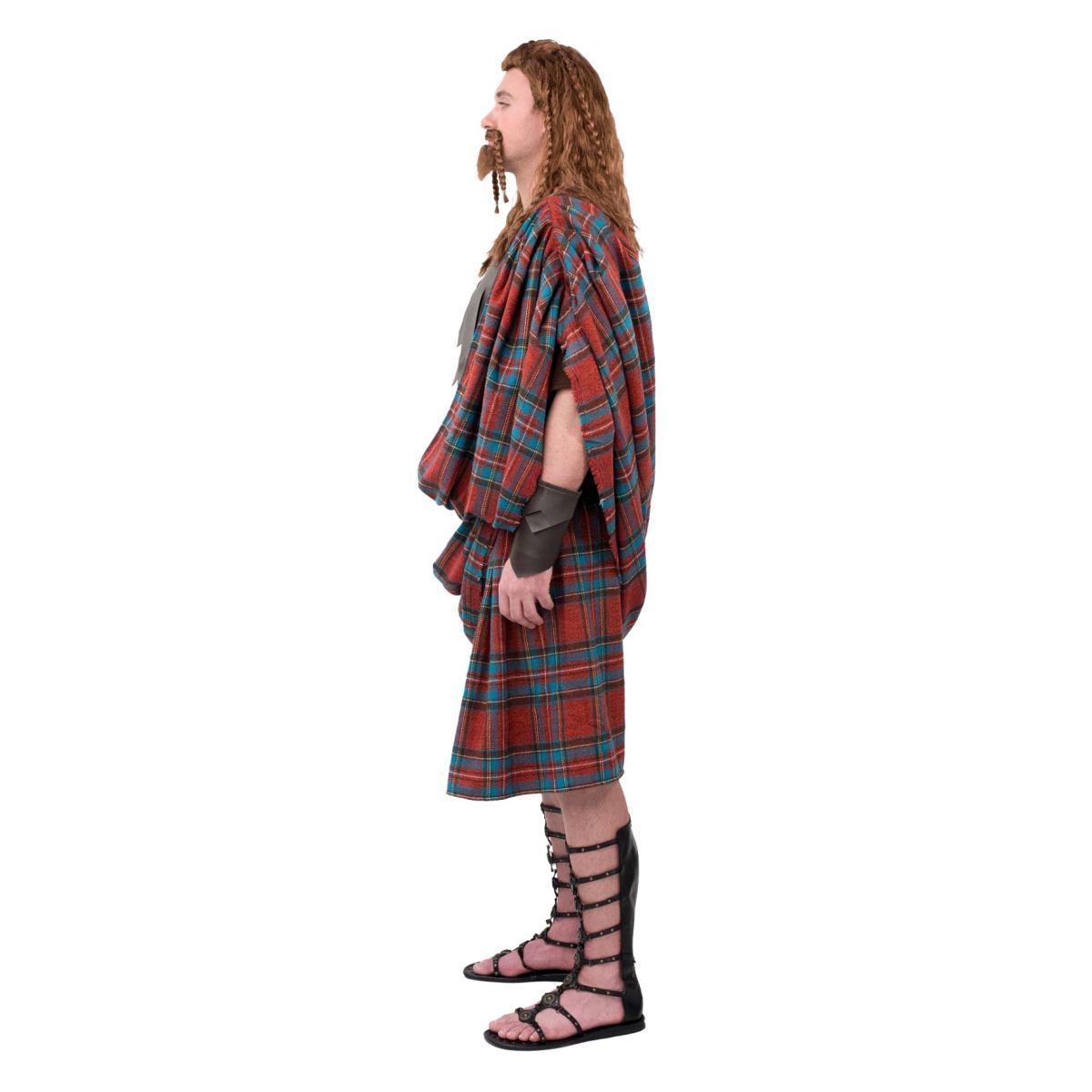 Costume scozzese highlander quadri bordeaux