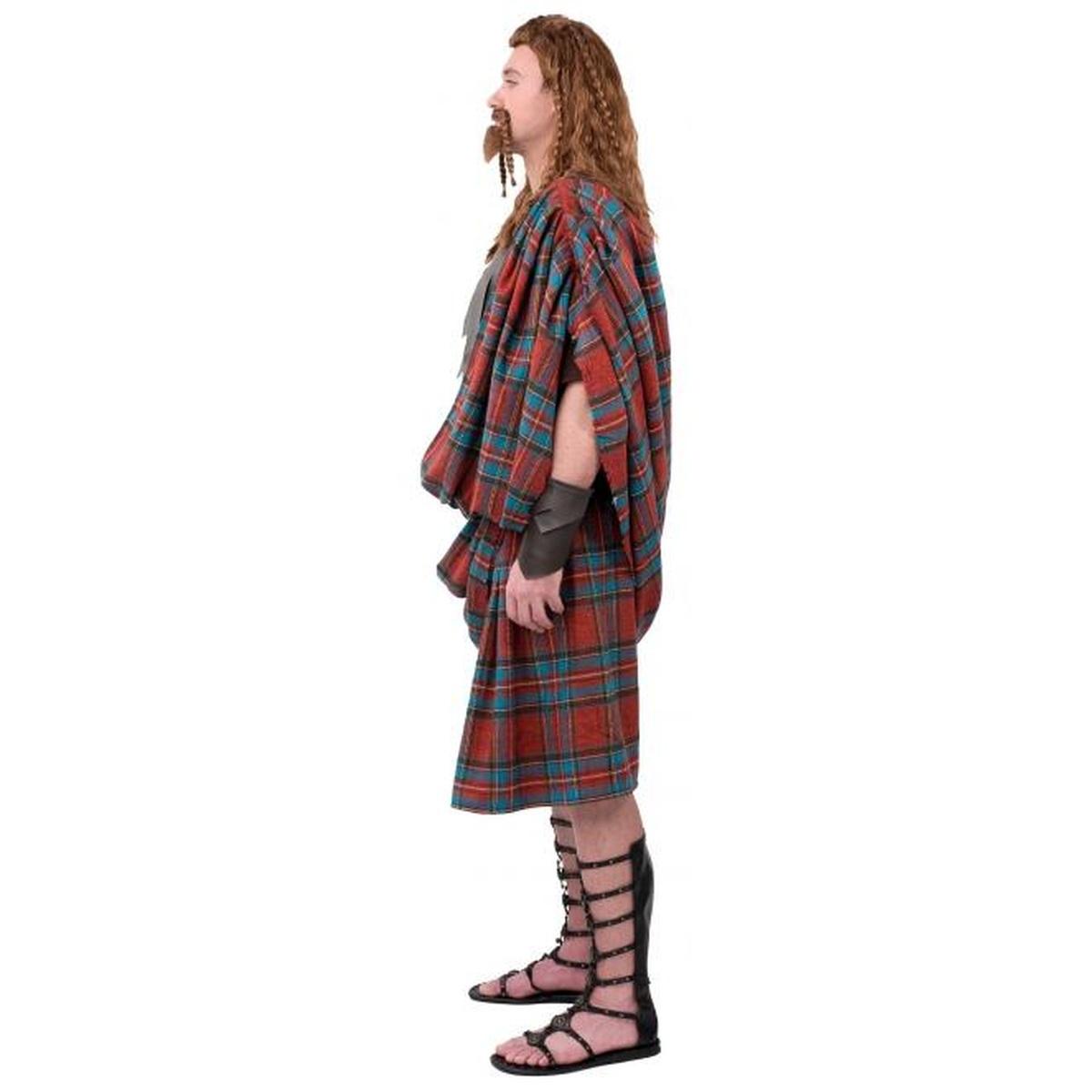Gonna scozzese hilander quadri bordeaux