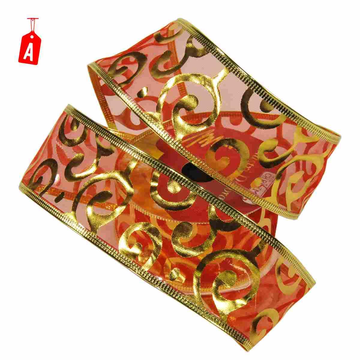 Nastro natalizio 5 0 xmt 2 7 rosso 2,7 mt