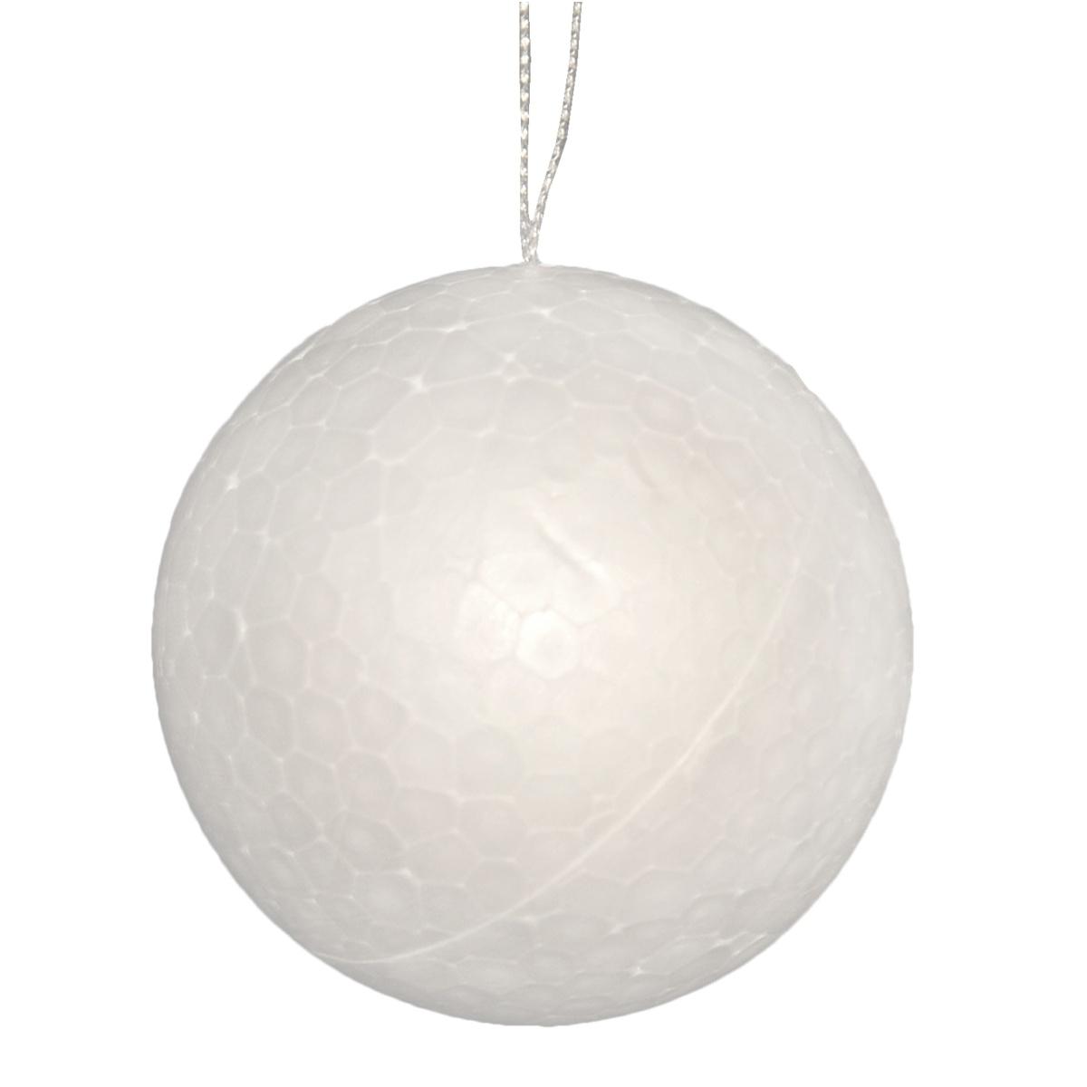 Pallina natalizia polistirolo bianco Set 3 pz