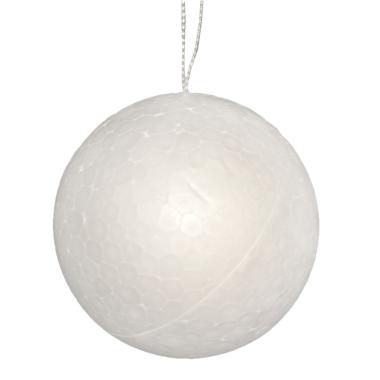 Pallina natalizia polistirolo bianco Set 3 pz