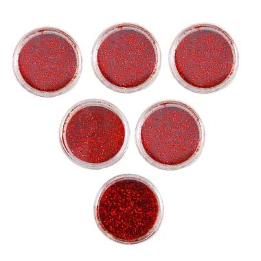 Glitter rosso Set 6 pz