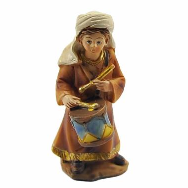 Statua presepe 6 cm pastore tamburo