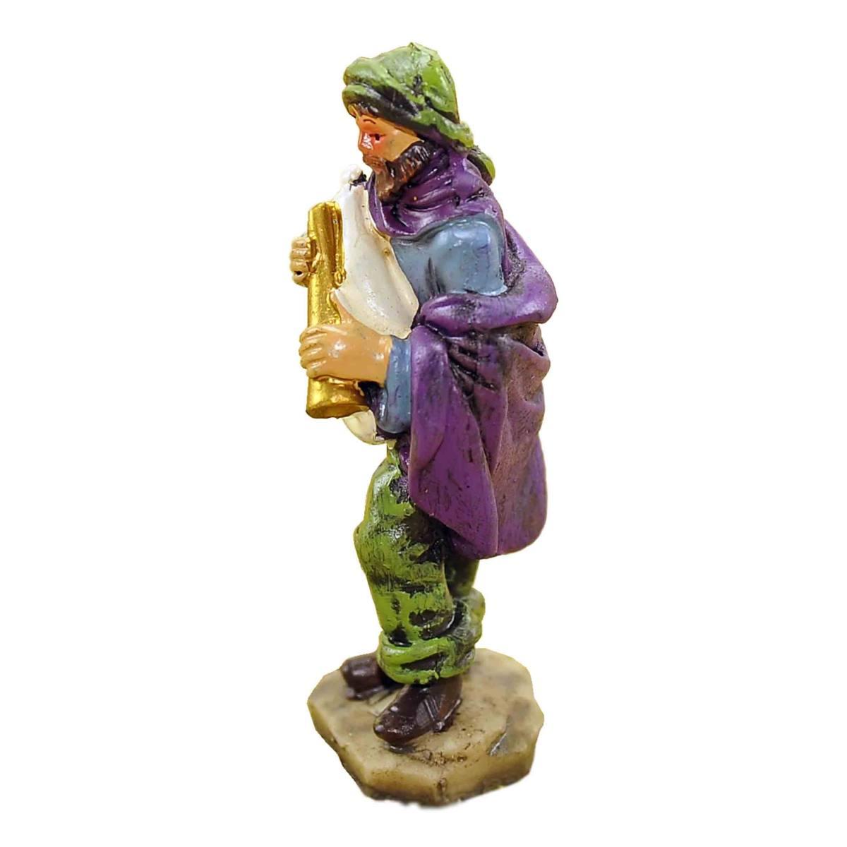 Statua presepe 9 cm zampognaro zampogna