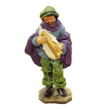 Statua presepe 9 cm zampognaro zampogna