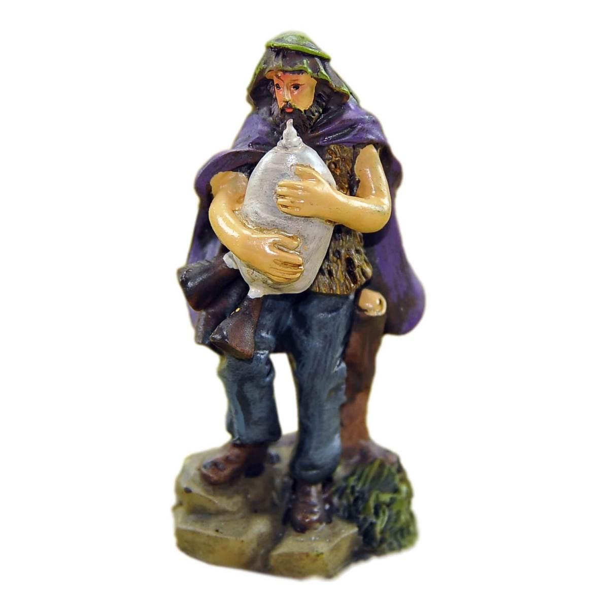 Statua presepe 9 cm zampognaro zampogna