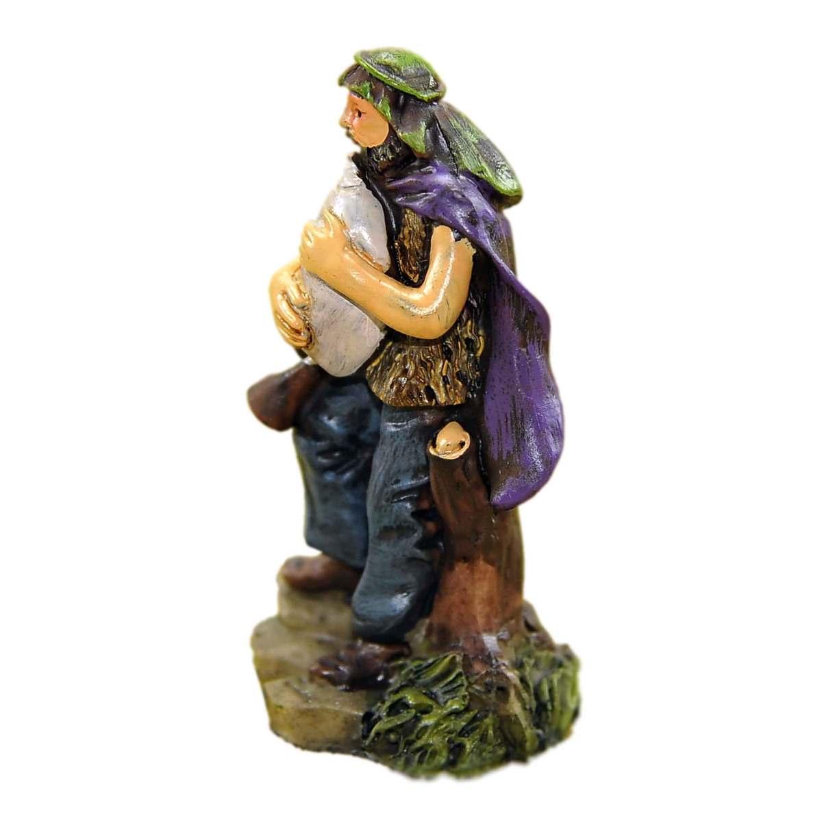 Statua presepe 9 cm zampognaro zampogna