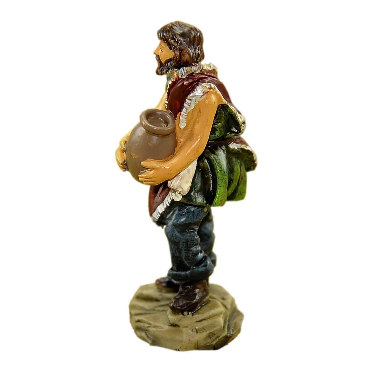 Statua presepe 9 cm pastore anfora