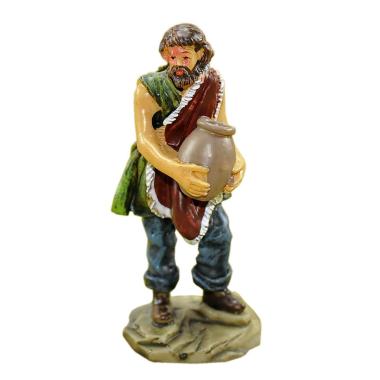 Statua presepe 9 cm pastore anfora