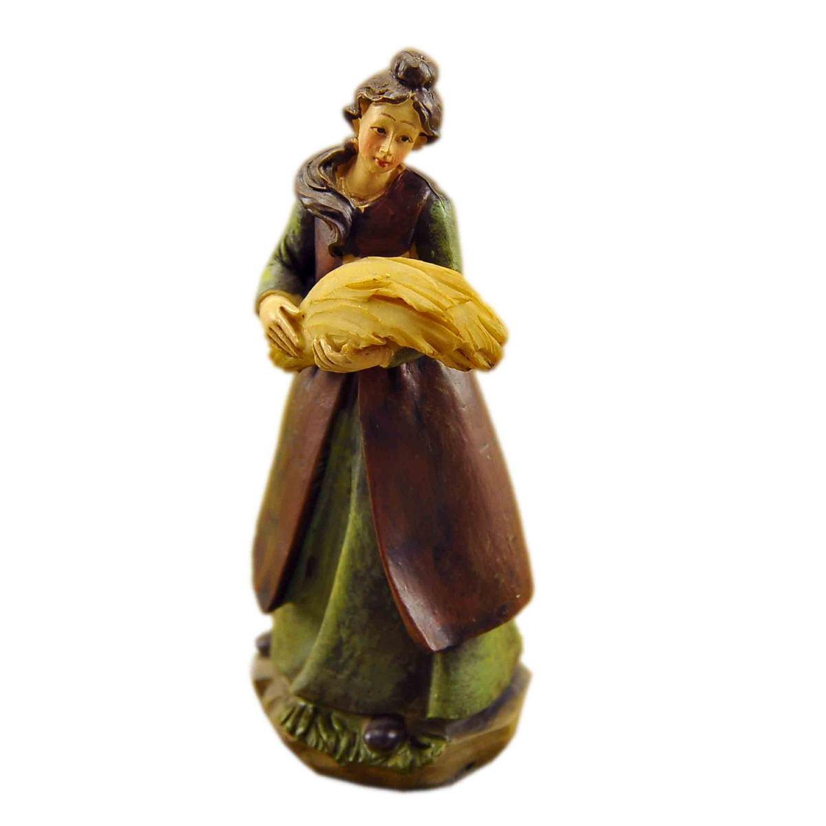 Statua presepe 15 cm donna verdura