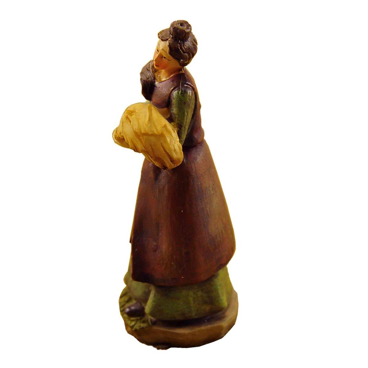 Statua presepe 15 cm donna verdura